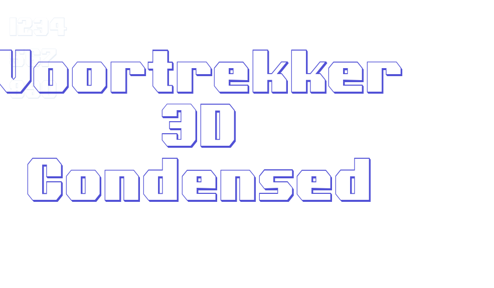 Voortrekker 3D Condensed-font-download