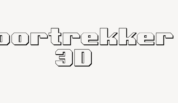 Voortrekker 3D Font