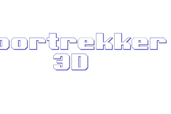 Voortrekker 3D Font