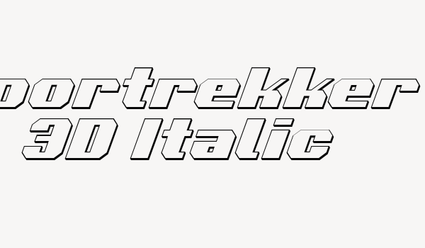 Voortrekker 3D Italic Font