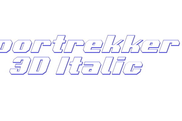 Voortrekker 3D Italic Font