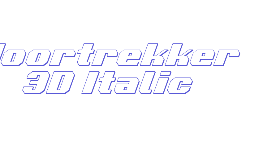 Voortrekker 3D Italic Font