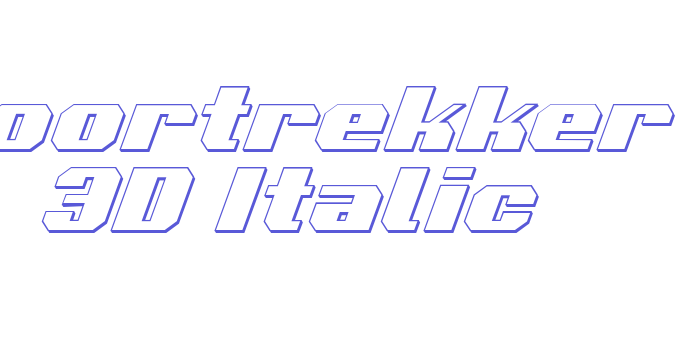 Voortrekker 3D Italic Font Download