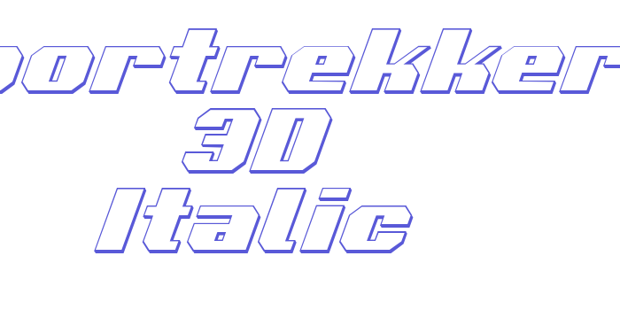 Voortrekker 3D Italic Font