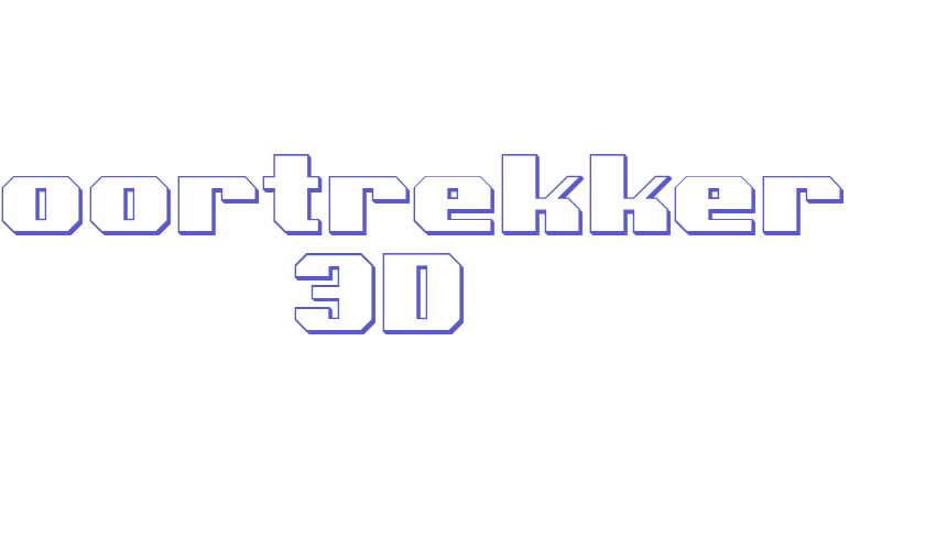 Voortrekker 3D Font