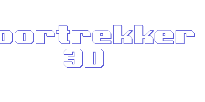 Voortrekker 3D Font Download