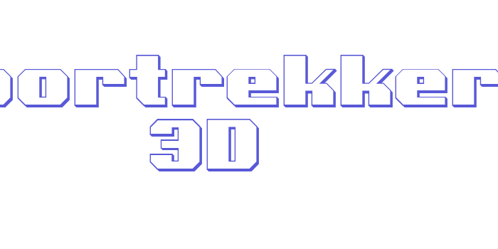 Voortrekker 3D Font