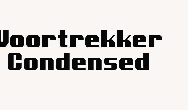 Voortrekker Condensed Font