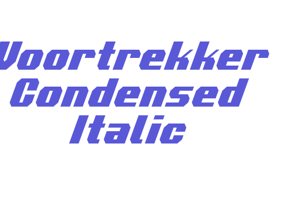 Voortrekker Condensed Italic Font