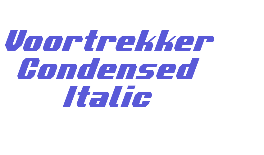 Voortrekker Condensed Italic Font Download