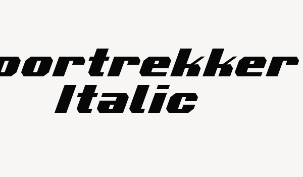 Voortrekker Italic Font