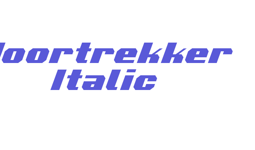 Voortrekker Italic Font