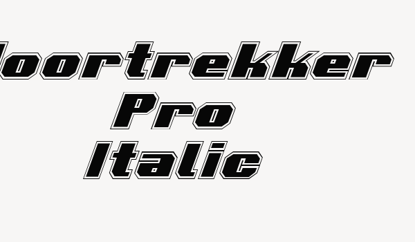 Voortrekker Pro Italic Font