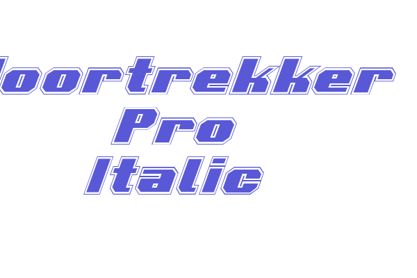 Voortrekker Pro Italic Font