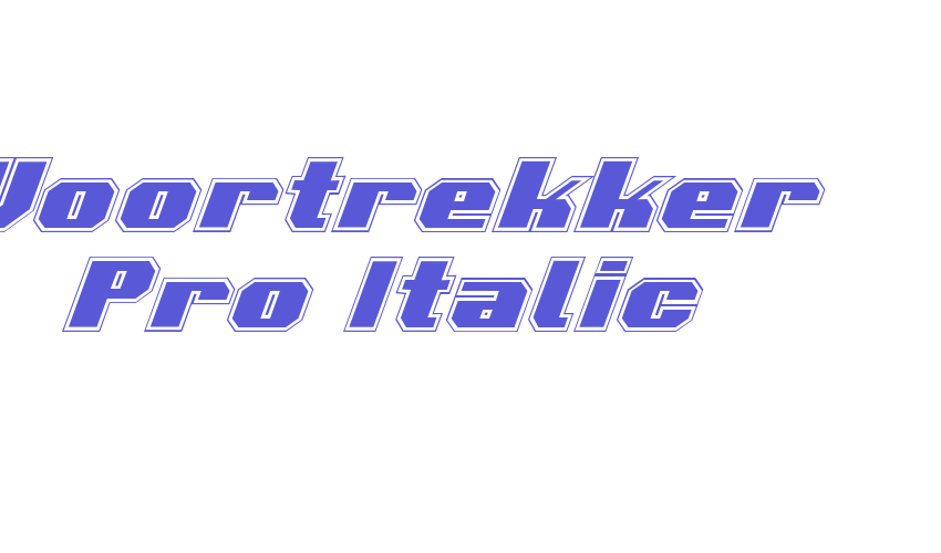 Voortrekker Pro Italic Font