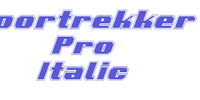 Voortrekker Pro Italic Font