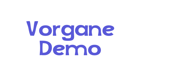 Vorgane Demo Font Download