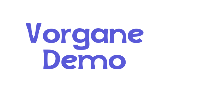 Vorgane Demo Font