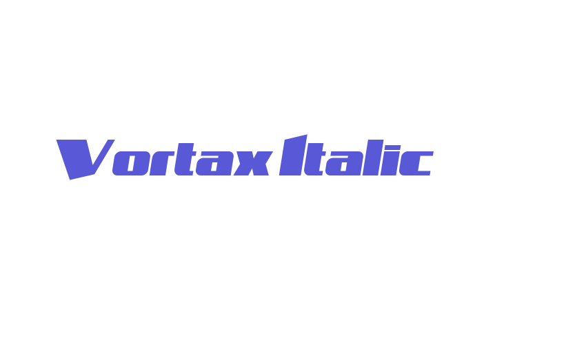 Vortax Italic Font