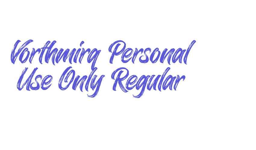 Vorthmirq Personal Use Only Regular Font