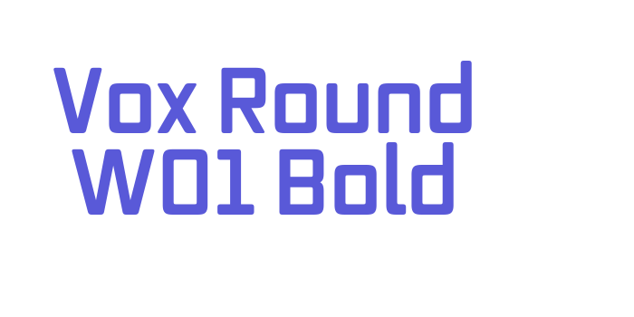 Vox Round W01 Bold Font