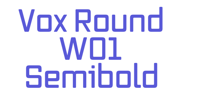 Vox Round W01 Semibold Font