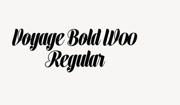 Voyage Bold W00 Regular Font