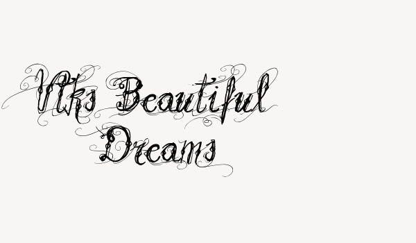 Vtks Beautiful Dreams Font