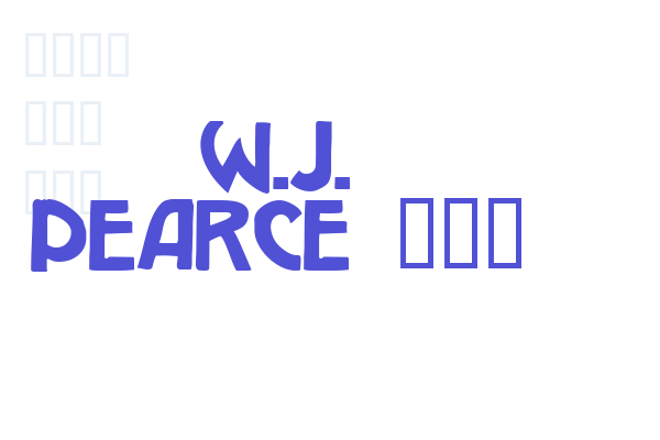 W.J. Pearce 213 Font Download