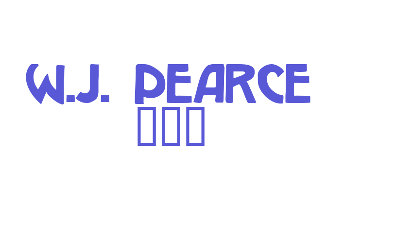 W.J. Pearce 213 Font Download