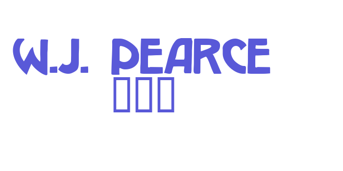 W.J. Pearce 213 Font Download