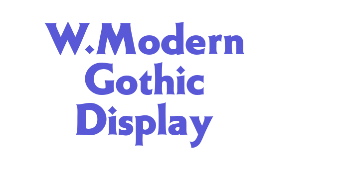 W.Modern Gothic Display Font Download