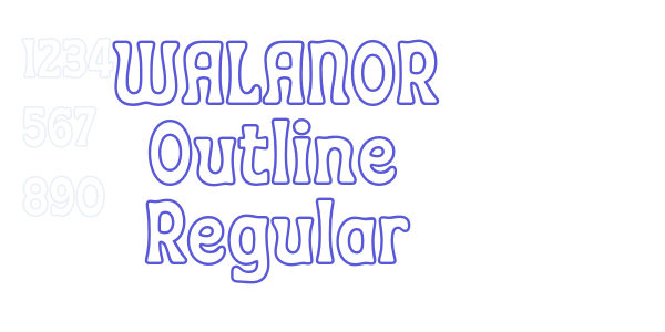 WALANOR Outline Regular font free