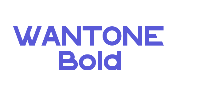 WANTONE Bold Font Download