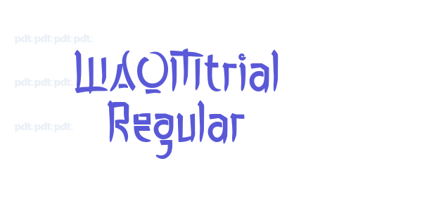 WAOMtrial Regular font free