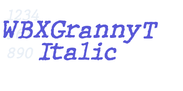 WBXGrannyT Italic font