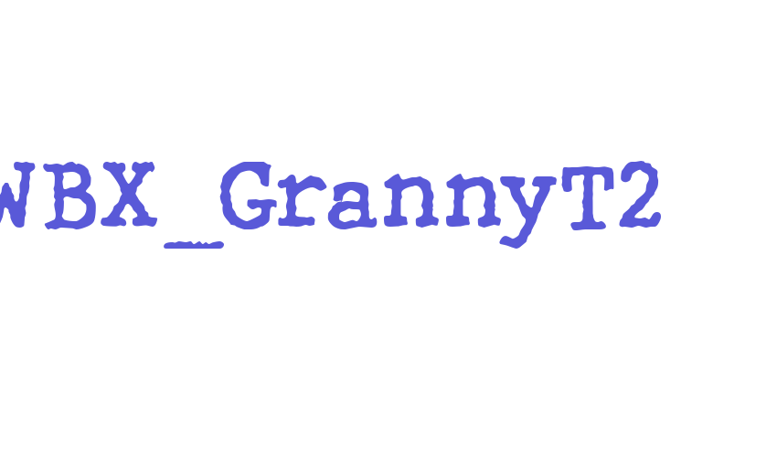 WBX_GrannyT2 Font Download