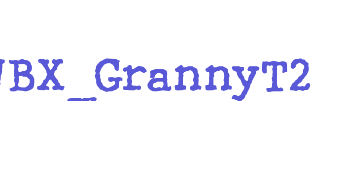 WBX_GrannyT2 Font Download