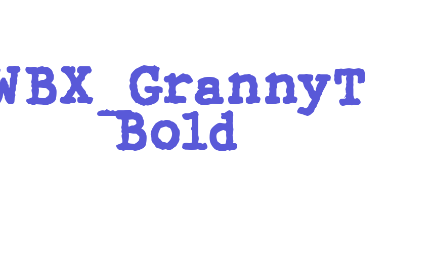 WBX_GrannyT Bold Font Download