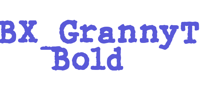 WBX_GrannyT Bold Font