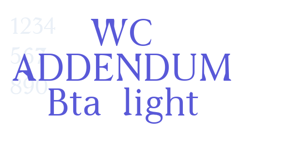 WC ADDENDUM Bta  light font free