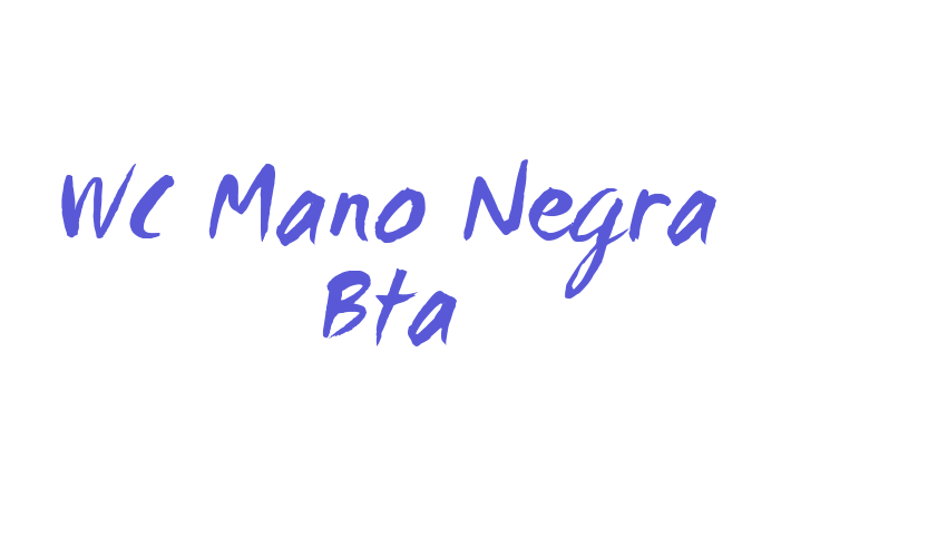 WC Mano Negra Bta Font Download