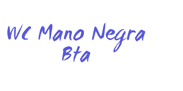 WC Mano Negra Bta Font Download