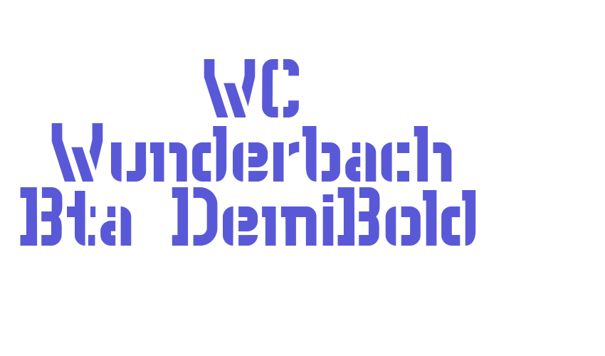 WC Wunderbach Bta  DemiBold Font