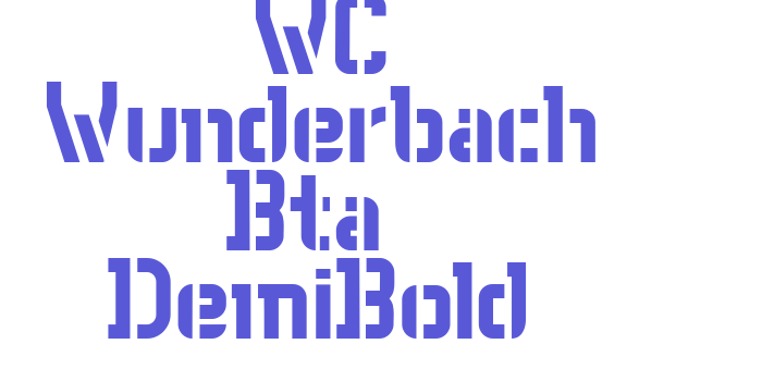 WC Wunderbach Bta  DemiBold Font Download