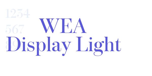 WEA Display Light font free