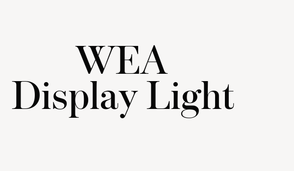 WEA Display Light Font