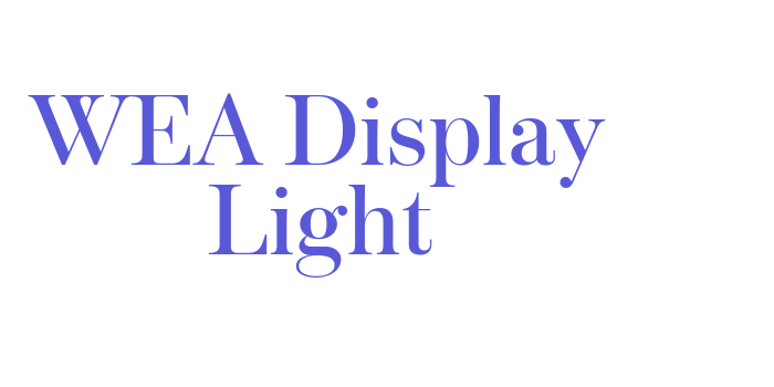 WEA Display Light Font Download