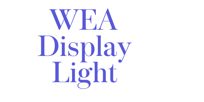 WEA Display Light Font