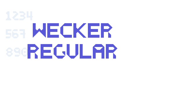 WECKER Regular font free